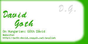 david goth business card